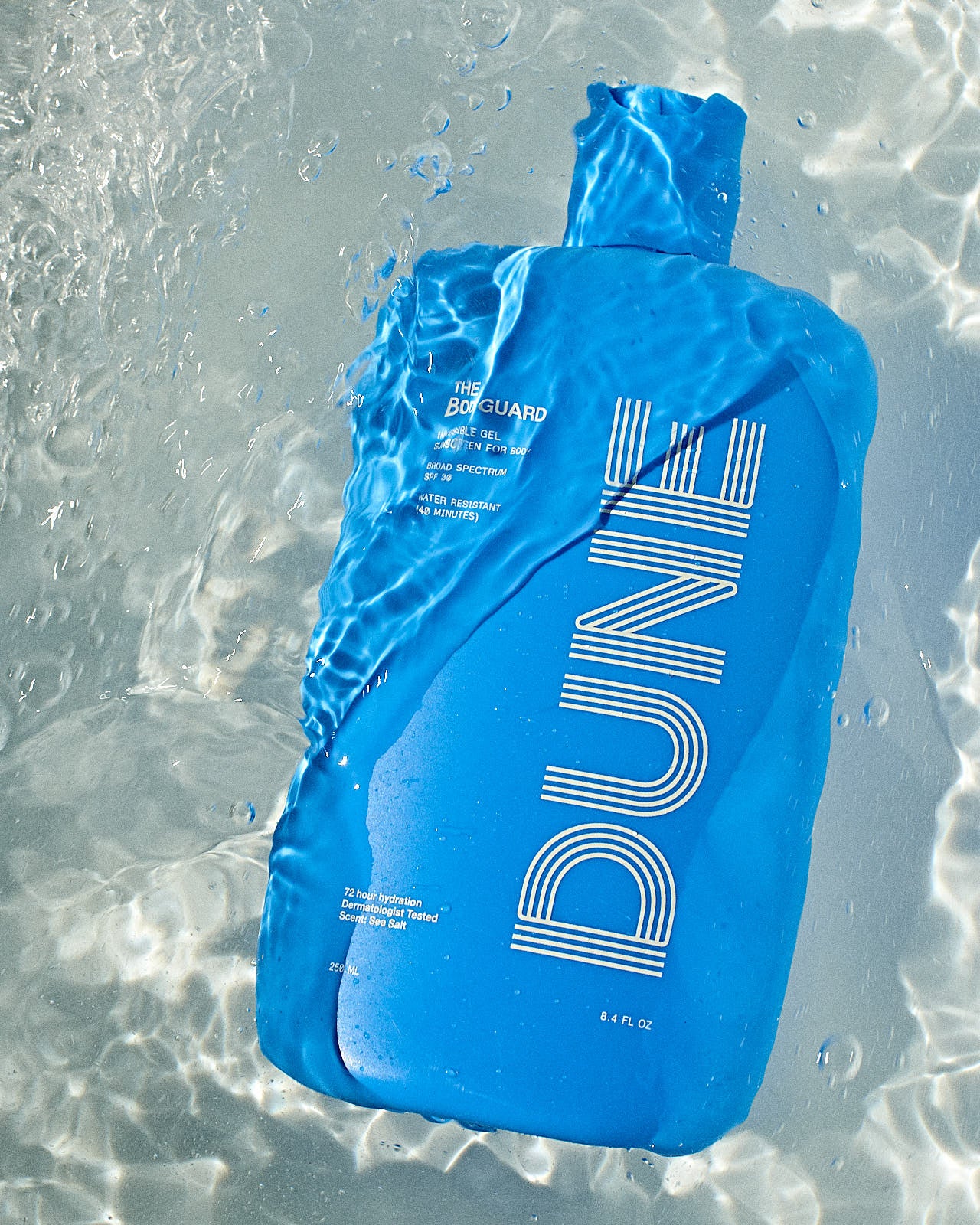 Dune bottle in water